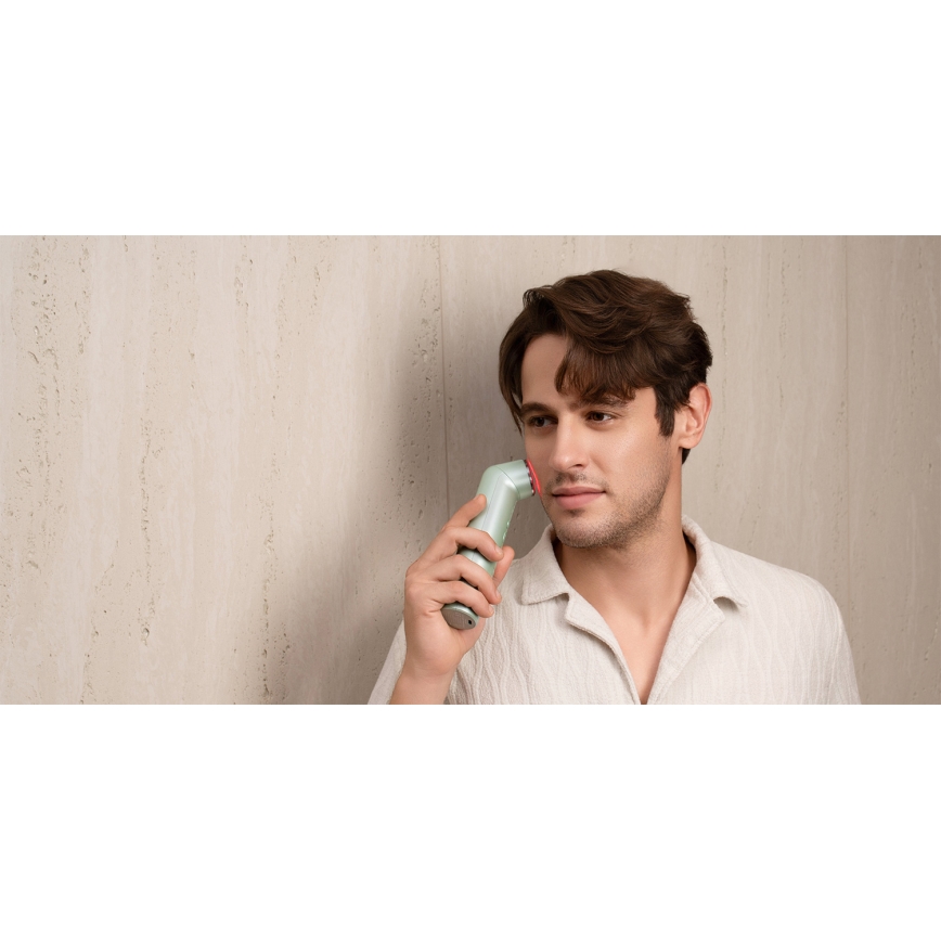 Nanoleaf - LED ultrazvučni uređaj za pomlađivanje lica 6 u 1, 5W/2500 mAh, mint zelene boje