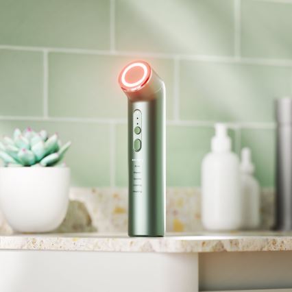 Nanoleaf - LED ultrazvučni uređaj za pomlađivanje lica 6 u 1, 5W/2500 mAh, mint zelene boje
