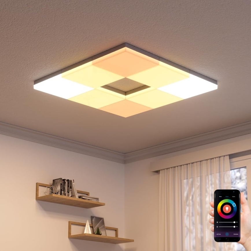 Nanoleaf - SET 3x LED RGBW Prigušiva stropna svjetiljka SKYLIGHT 1xLED/18W/230V + 2xLED/16W/230V 2700-6500K Wi-Fi