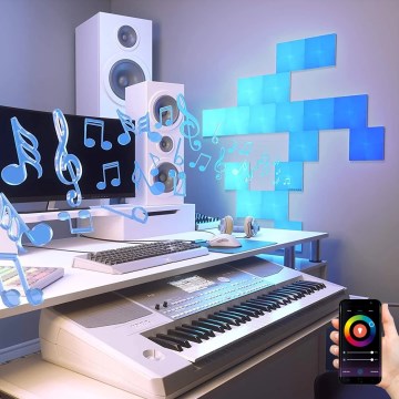 Nanoleaf - SET 9x LED RGB Prigušivi panel CANVAS LED/1W/230V 1200-6500K Wi-Fi