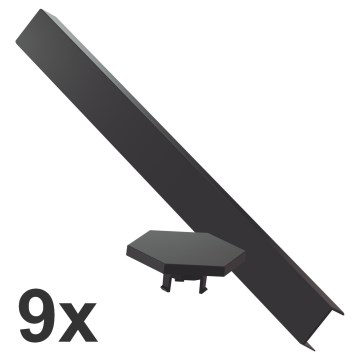 Nanoleaf - Set pokrova za tračnice LINES 9 kom crna mat