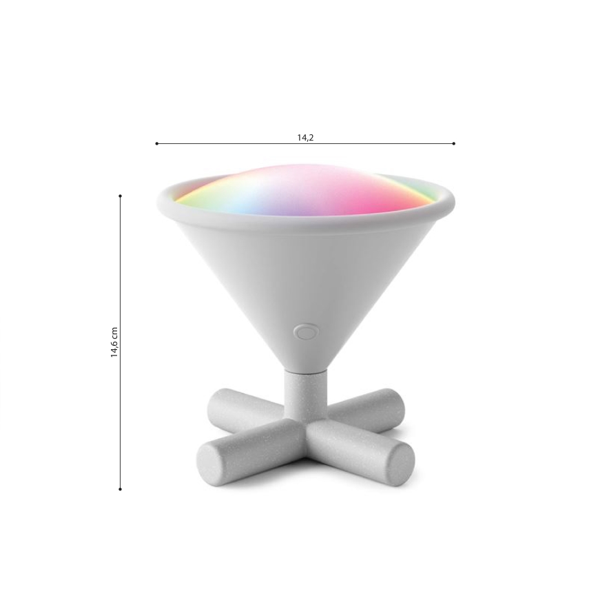 Nanoleaf - LED RGBW Prigušiva punjiva stolna lampa UMBRA CONO LED/2,4W/5V 2700-6500K 2530 mAh siva