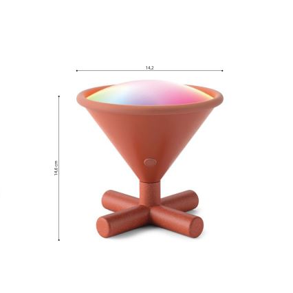 Nanoleaf - LED RGBW Prigušiva punjiva stolna lampa UMBRA CONO LED/2,4W/5V 2700-6500K 2530 mAh smeđa