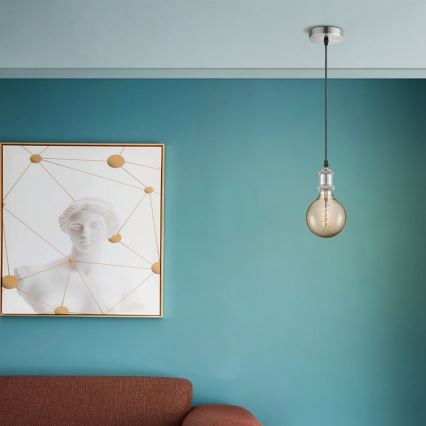 Napajajući kabel VINTAGE 1xE27/60W/230V mat krom