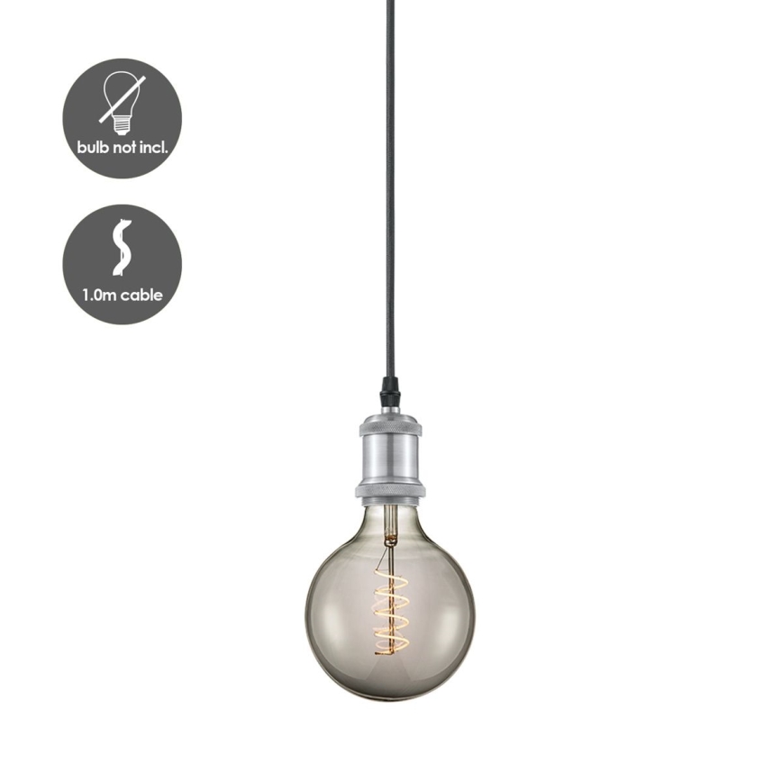 Napajajući kabel VINTAGE 1xE27/60W/230V mat krom