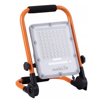 Narančasti LED punjivi reflektor s postoljem i mogućnošću prigušivanja LED/100W/3,2V 4500K 10000 mAh IP65