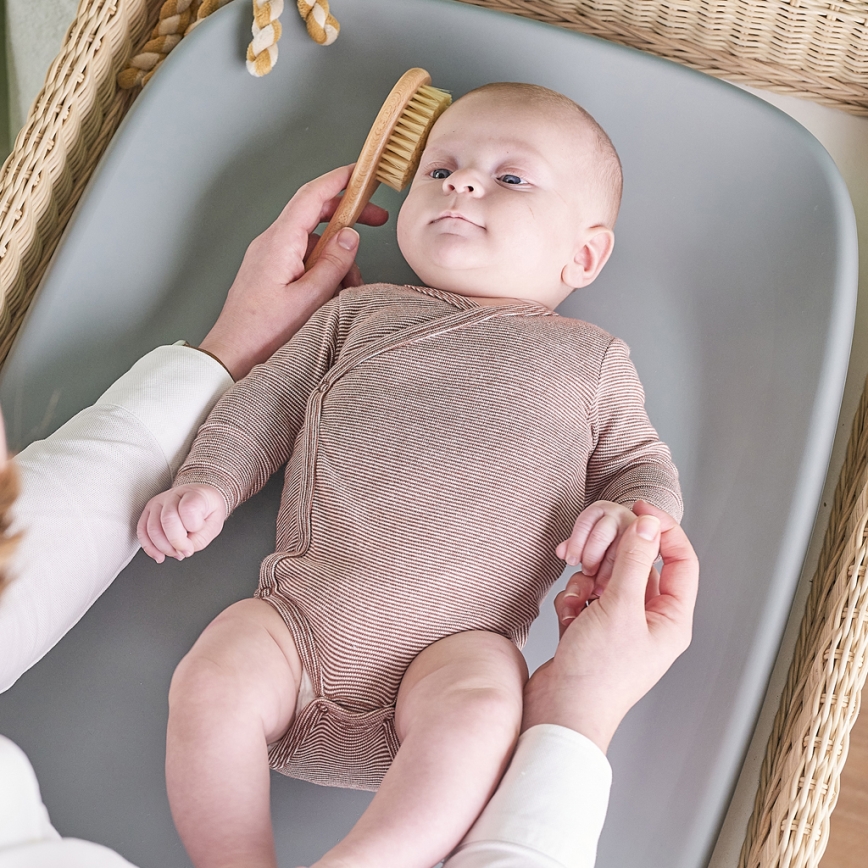 Nattou - Koš za pelene i presvlačnu podlogu SOFTY 50x70 cm bijela/siva