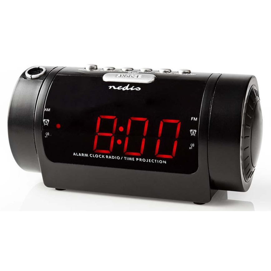 Radio budilica s LED zaslonom i projektorom 230V