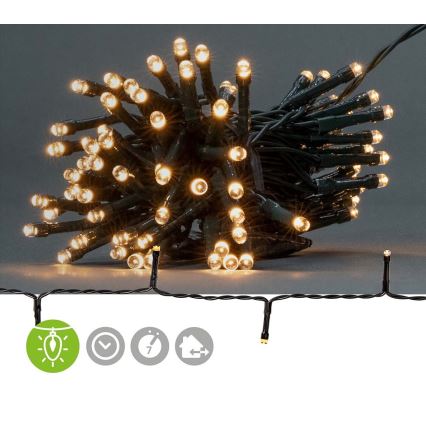 LED vanjski lanac 48xLED/7 funkcija/3xAA 4,1m IP44 topla bijela