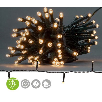 LED vanjski niz lampica 96xLED/7 funkcija/3xAA 7,7m IP44 topla bijela