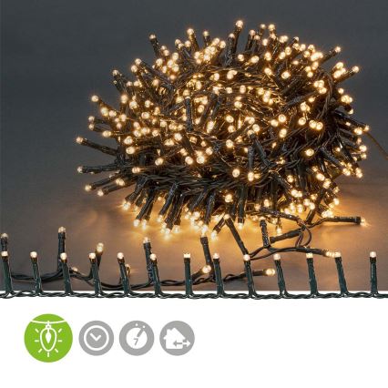 LED vanjski božićni lanac 560xLED/7 funkcija 14m IP44 topla bijela