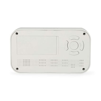 Digitalni sat s budilicom, termometrom i higrometrom, 2xAA, bijeli