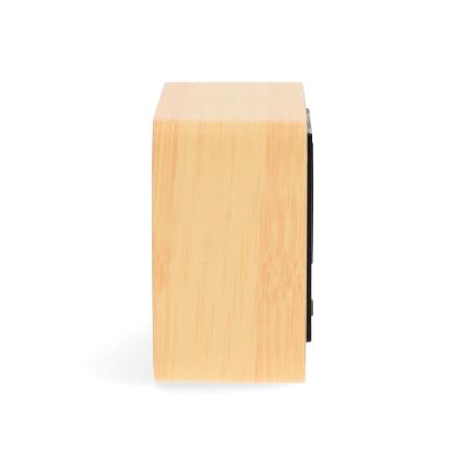 Digitalna drvena budilica s LED zaslonom i termometrom, 5V/3xAAA