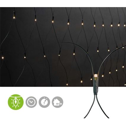 LED vanjska zavjesa 160xLED/7 funkcija 5m IP44 topla bijela