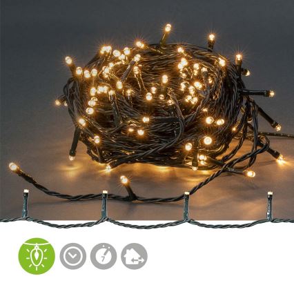 LED vanjski lanac 180 LED/7 funkcija, 16,5 m, IP44, topla bijela