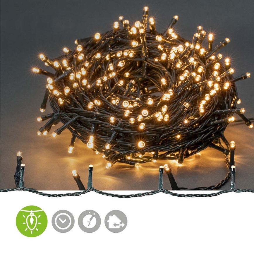 LED vanjski lanac 720 LED/7 funkcija 57 m IP44 topla bijela