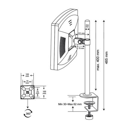 Stalak za monitor Full Motion 14-24”
