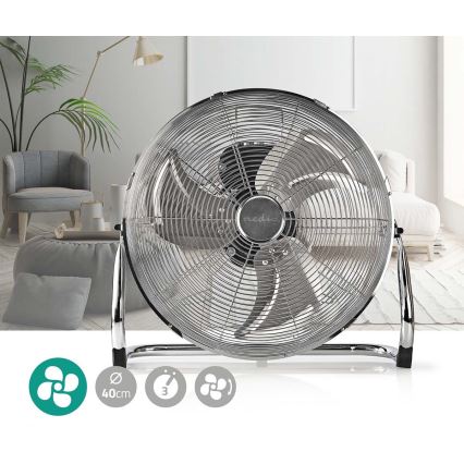 Podni ventilator 80W/230V sjajni krom