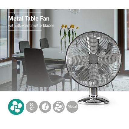 Stolni ventilator 35W/230V sjajni krom