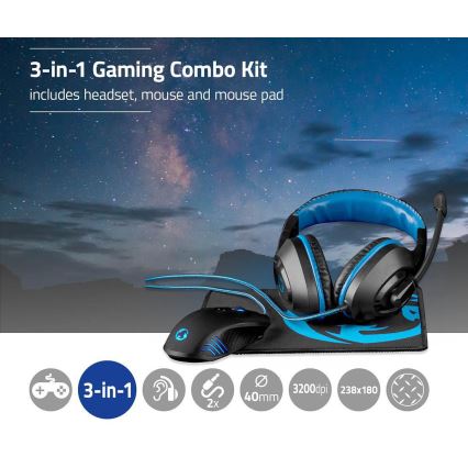 Gaming set 3u1 crna/plava