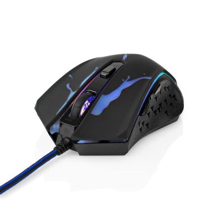 LED Gaming miš 1200/1800/2400/3600 DPI 6 tipki crna