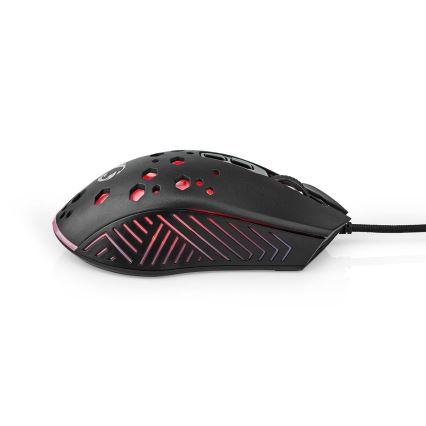 LED Gaming miš 800/1200/2400/3200/4800/7200 DPI 7 tipki crna