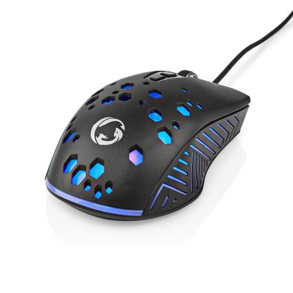 LED Gaming miš 800/1200/2400/3200/4800/7200 DPI 7 tipki crna