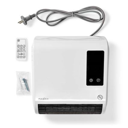 Grijač s LED zaslonom i termostatom 2000W/230V IP22 + daljinski upravljač