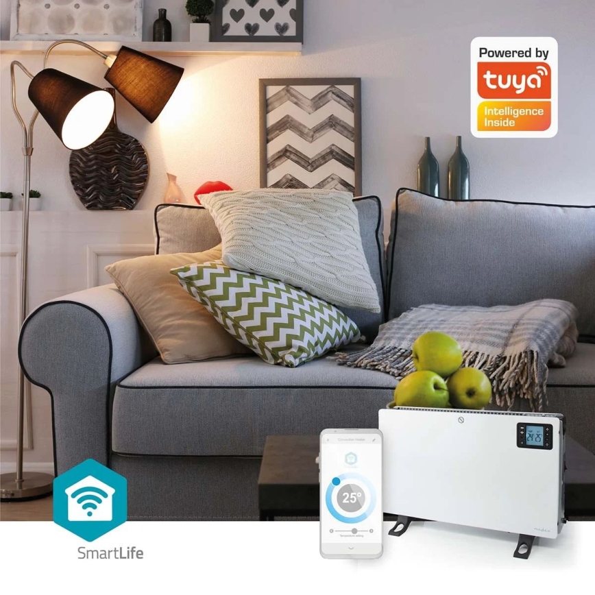 Električni grijač/konvektor 750/1250/2000W/230V Wi-Fi Tuya + daljinski upravljač