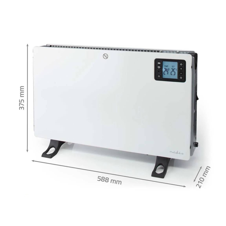 Električni grijač/konvektor 750/1250/2000W/230V Wi-Fi Tuya + daljinski upravljač