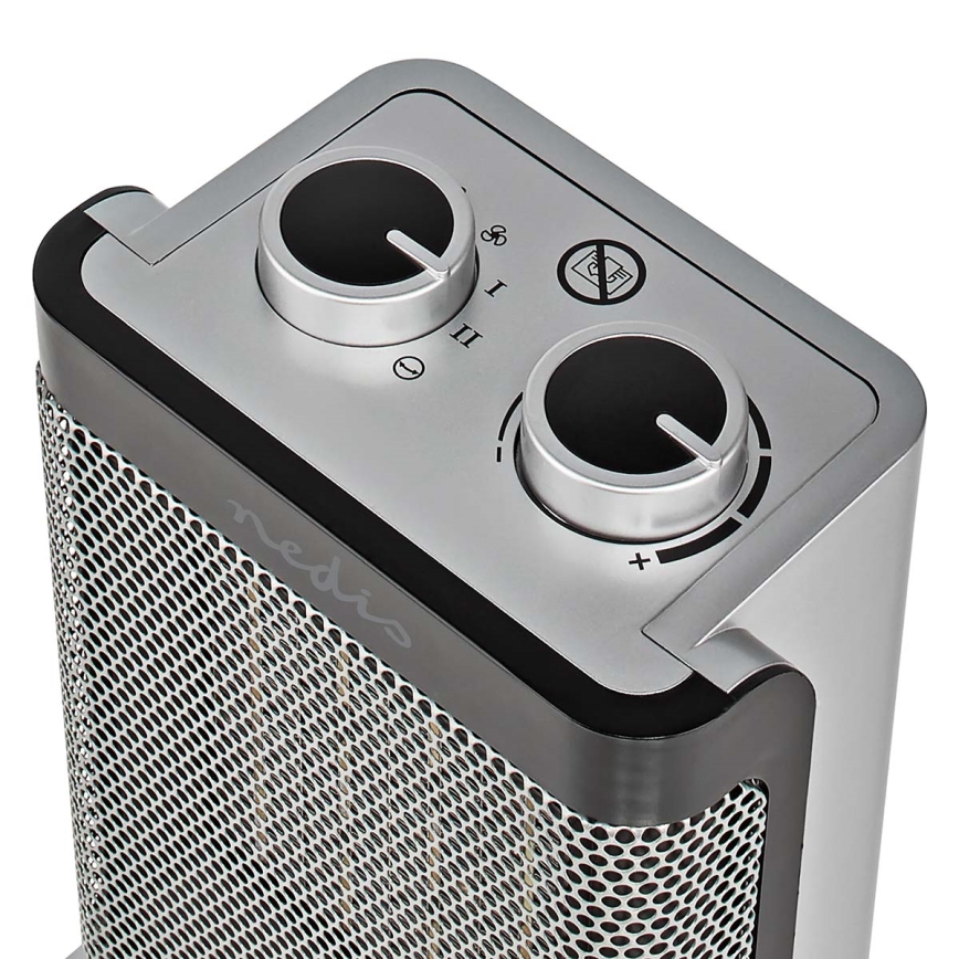 Ventilator s keramičkim grijačem 1000/1500W/230V srebrna