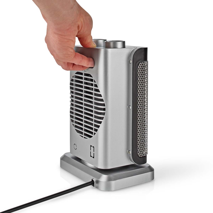 Ventilator s keramičkim grijačem 1000/1500W/230V srebrna