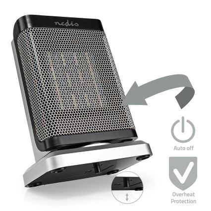 Ventilator s keramičkim grijačem 1000/1500W/230V srebrna