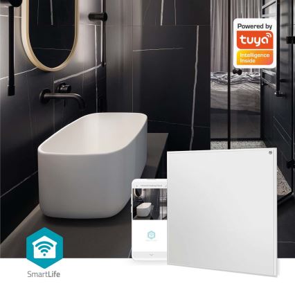 Infracrveni grijaći panel 350W/230V 59,8x62 cm IP44 Wi-Fi Tuya + daljinsko upravljanje