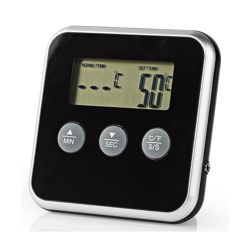 Termometar za meso s digitalnim zaslonom i tajmerom 0-250 °C 1xAAA