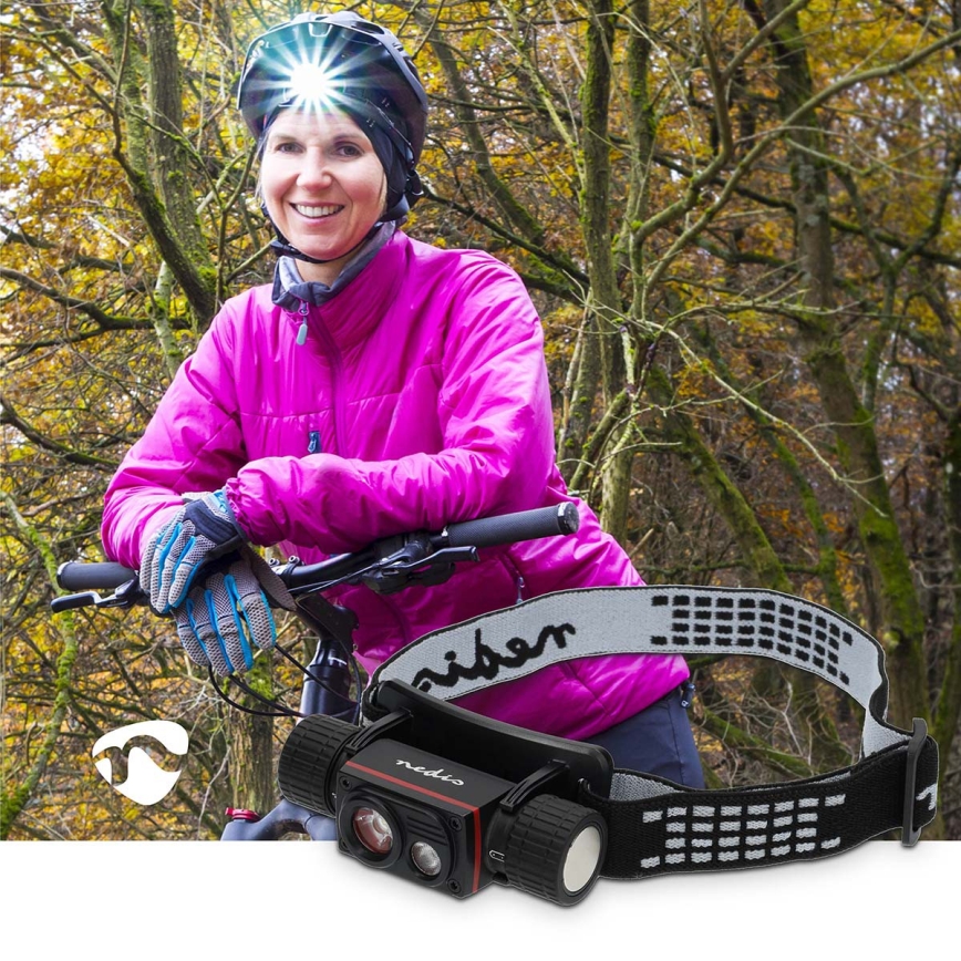 Punjiva aluminijska LED čelna svjetiljka s prigušivanjem LED/10W/5V 2200 mAh IPX8 crna