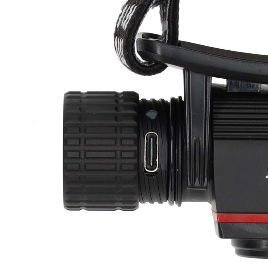 Punjiva aluminijska LED čelna svjetiljka s prigušivanjem LED/10W/5V 2200 mAh IPX8 crna