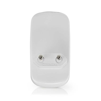 LED Orijentacijska svjetiljka sa senzorom pokreta i sumraka za utičnicu LED/0,55W/230V bijela
