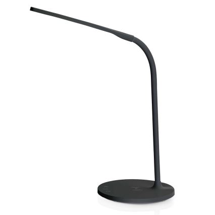 LED Prigušiva dodirna fleksibilna stolna lampa s 15W bežičnim punjenjem Qi LED/5,5W/230V 2700-6500K crna