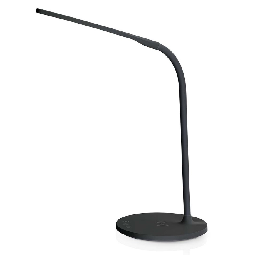 LED Prigušiva dodirna fleksibilna stolna lampa s 15W bežičnim punjenjem Qi LED/5,5W/230V 2700-6500K crna