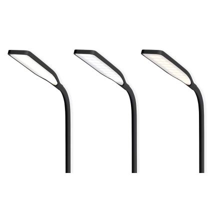 LED Prigušiva dodirna fleksibilna stolna lampa s 15W bežičnim punjenjem Qi LED/5,5W/230V 2700-6500K crna