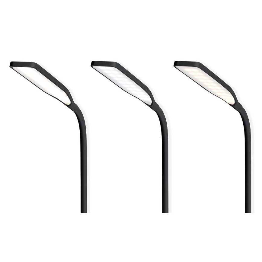 LED Prigušiva dodirna fleksibilna stolna lampa s 15W bežičnim punjenjem Qi LED/5,5W/230V 2700-6500K crna