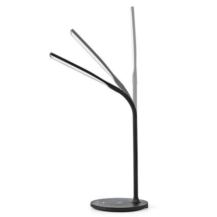 LED Prigušiva dodirna fleksibilna stolna lampa s 15W bežičnim punjenjem Qi LED/5,5W/230V 2700-6500K crna