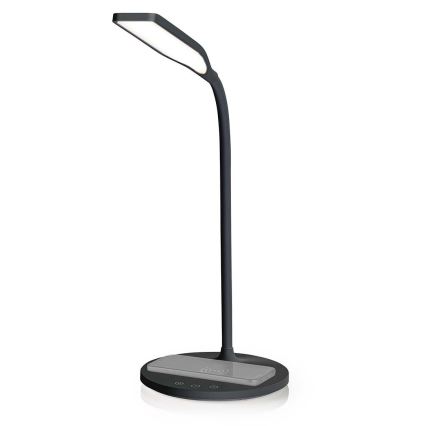 LED Prigušiva dodirna fleksibilna stolna lampa s 15W bežičnim punjenjem Qi LED/5,5W/230V 2700-6500K crna