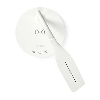 LED Prigušiva dodirna fleksibilna stolna lampa s 15W bežičnim punjenjem Qi LED/5,5W/230V 2700-6500K bijela