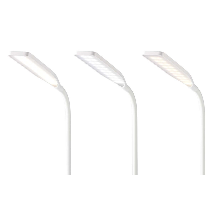 LED Prigušiva dodirna fleksibilna stolna lampa s 15W bežičnim punjenjem Qi LED/5,5W/230V 2700-6500K bijela