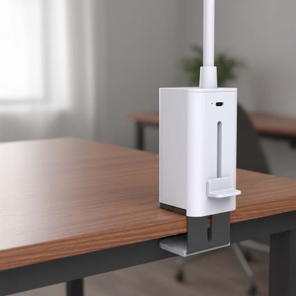 LED punjiva dodirna fleksibilna stolna lampa sa stezaljkom s podesivom svjetlinom LED/5W/1200 mAh bijela
