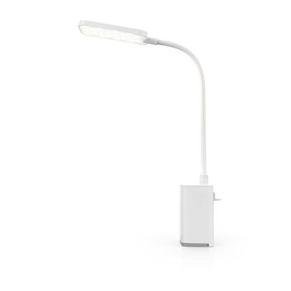 LED punjiva dodirna fleksibilna stolna lampa sa stezaljkom s podesivom svjetlinom LED/5W/1200 mAh bijela