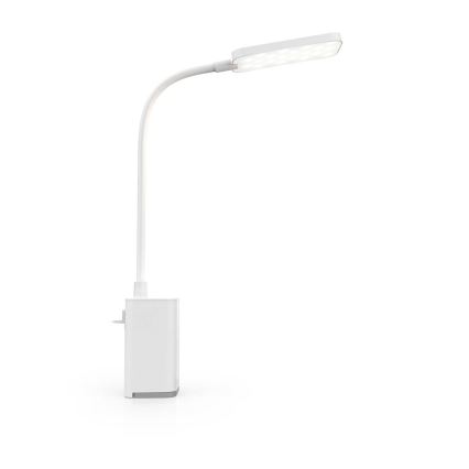 LED punjiva dodirna fleksibilna stolna lampa sa stezaljkom s podesivom svjetlinom LED/5W/1200 mAh bijela