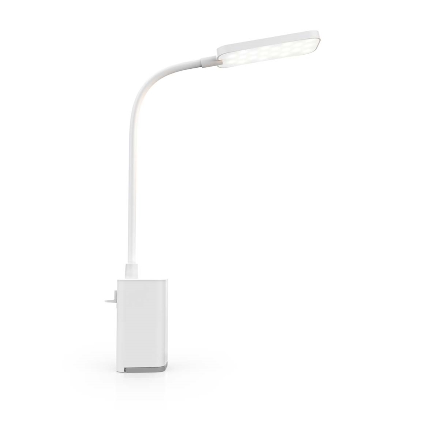 LED punjiva dodirna fleksibilna stolna lampa sa stezaljkom s podesivom svjetlinom LED/5W/1200 mAh bijela